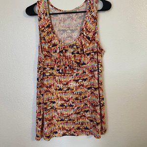 Multicolored Tank Top with Ruffles